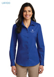 Sioux Falls Fire Rescue - Ladies Long Sleeve Carefree Poplin Shirt - LW100